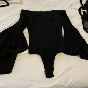 Black LF bodysuit with big sleeves